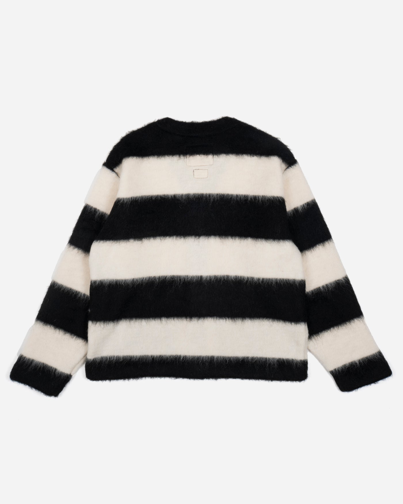 Basic Cardigan Mohair Stripes Black / White