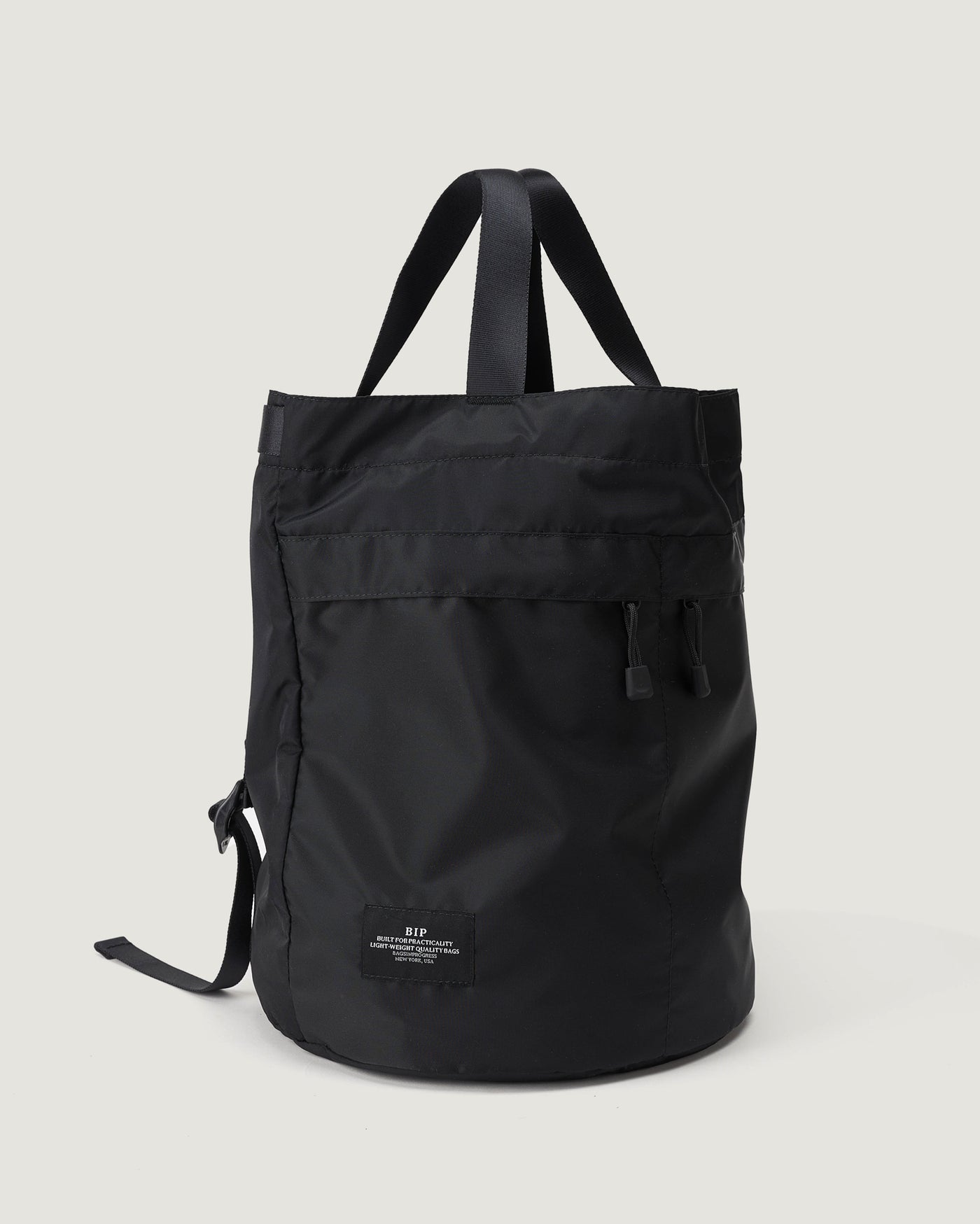 Bucket Backpack Nylon Twill Black