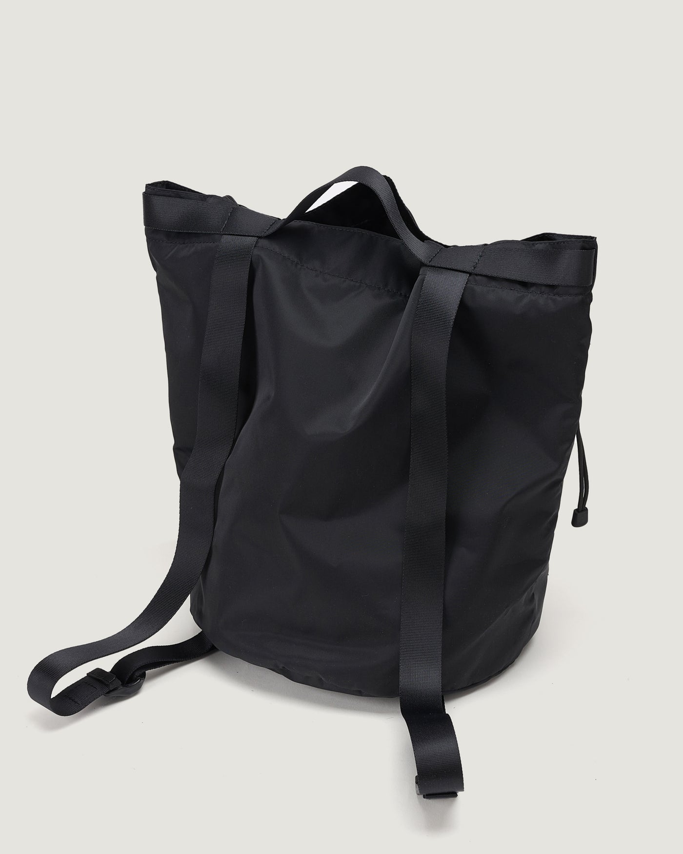 Bucket Backpack Nylon Twill Black