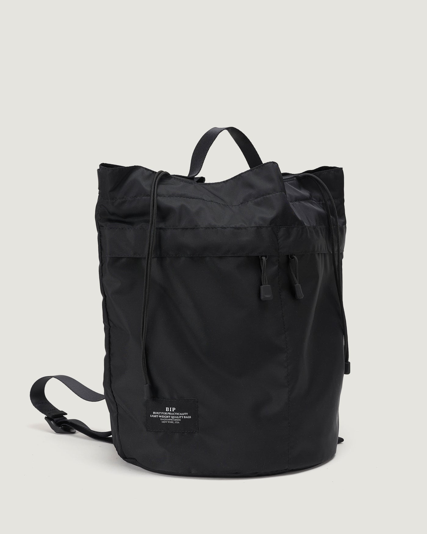 Bucket Backpack Nylon Twill Black