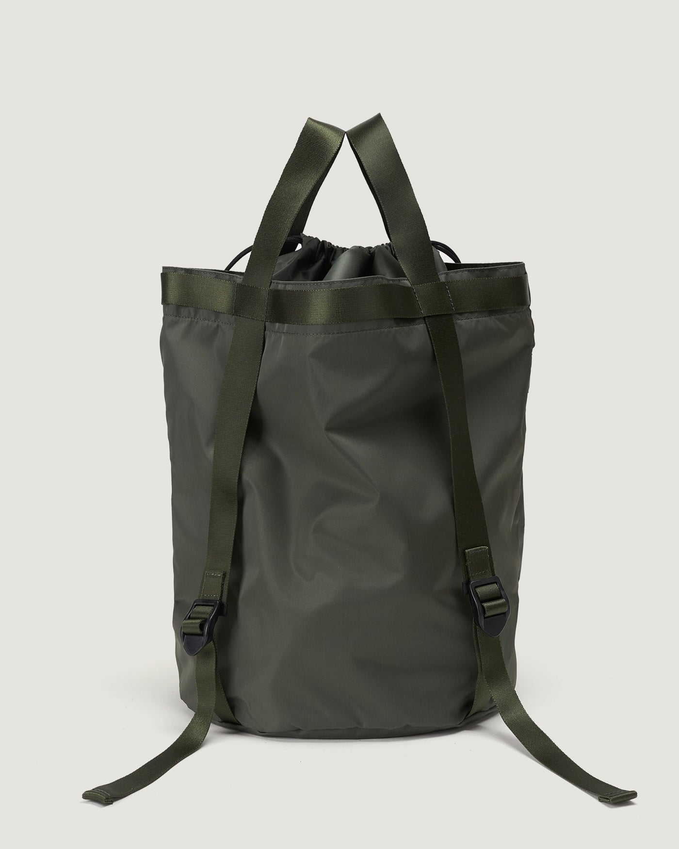 Bucket Backpack Nylon Twill Khaki Green