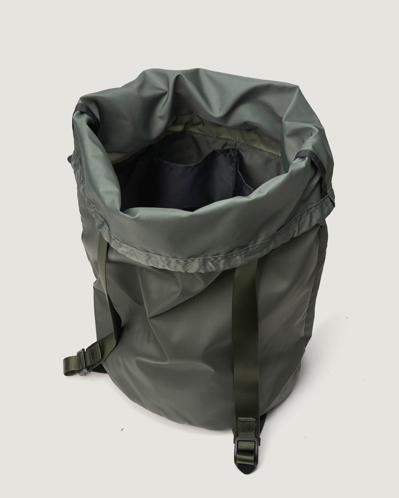 Bucket Backpack Nylon Twill Khaki Green