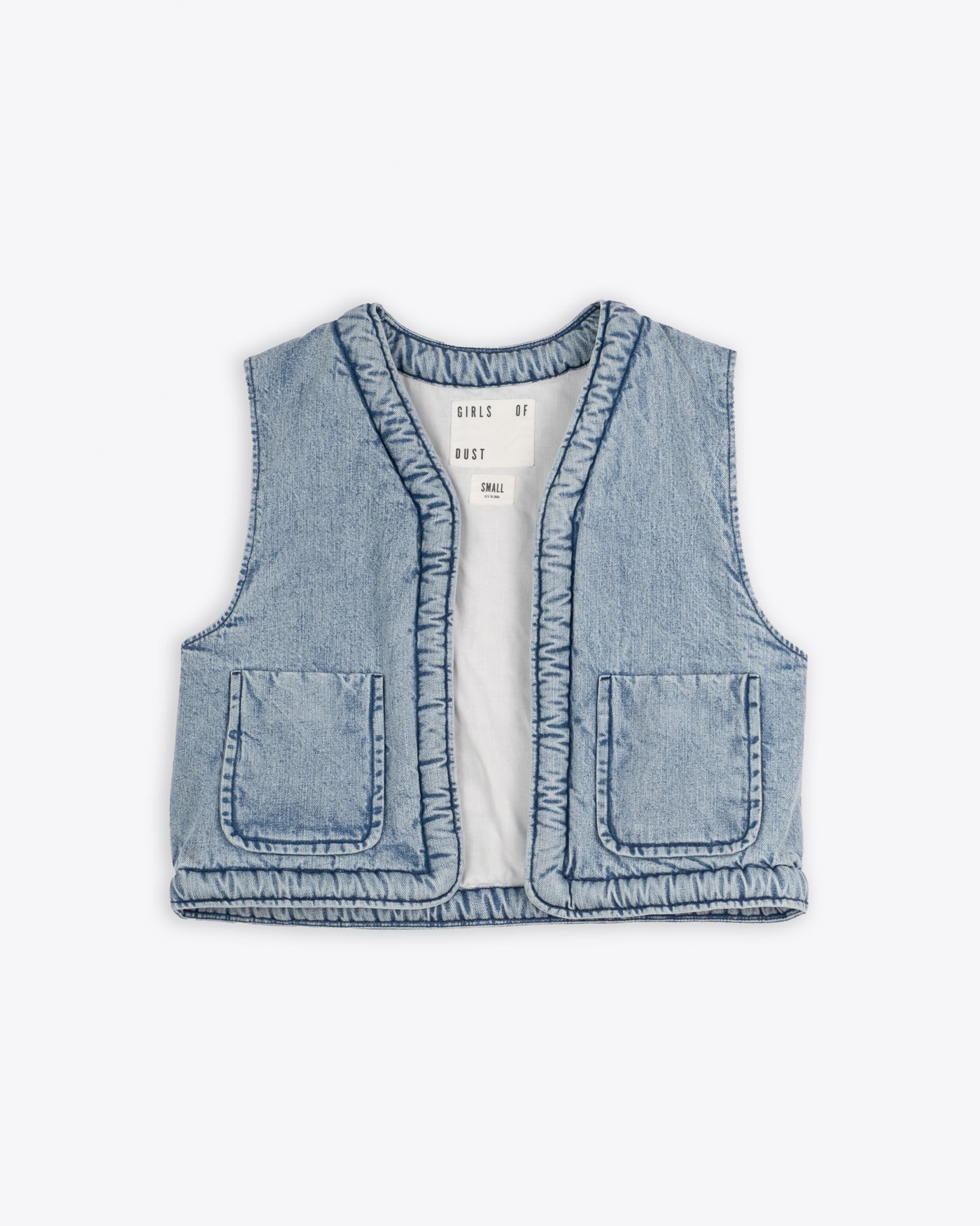 G.o.D Tsuki Vest Salt Lake Denim Blue