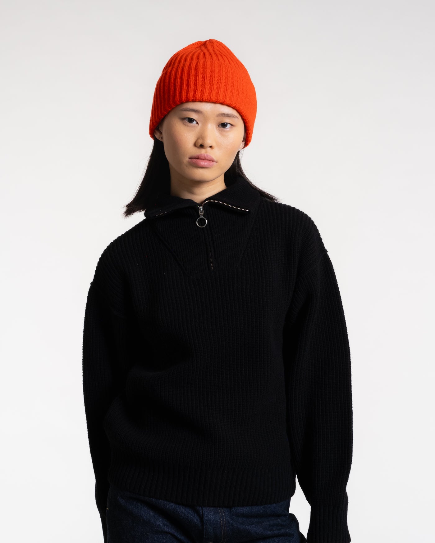 Wool Cashmere Beanie Orange