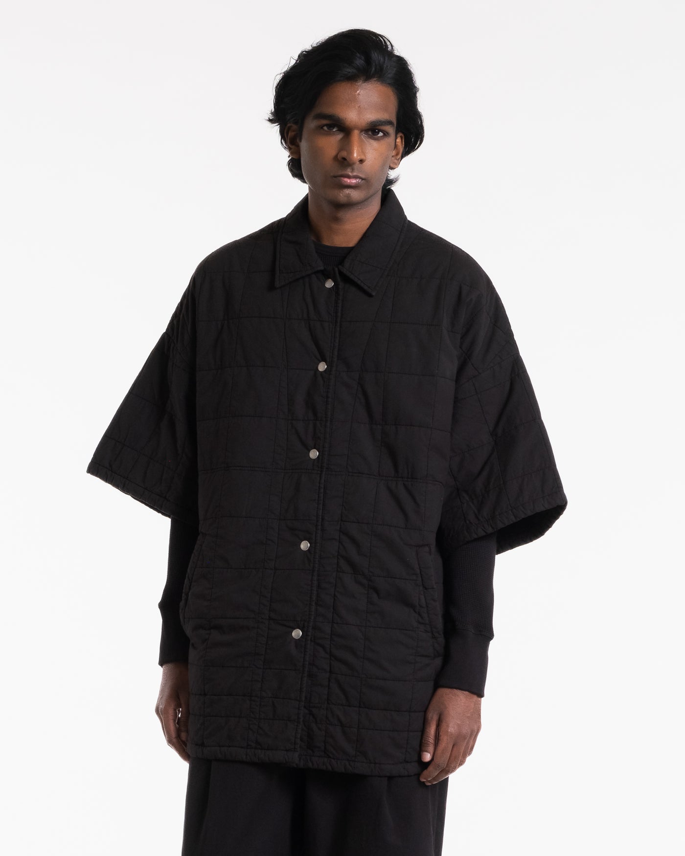 Kyoto Overshirt Cotton Quilt Black