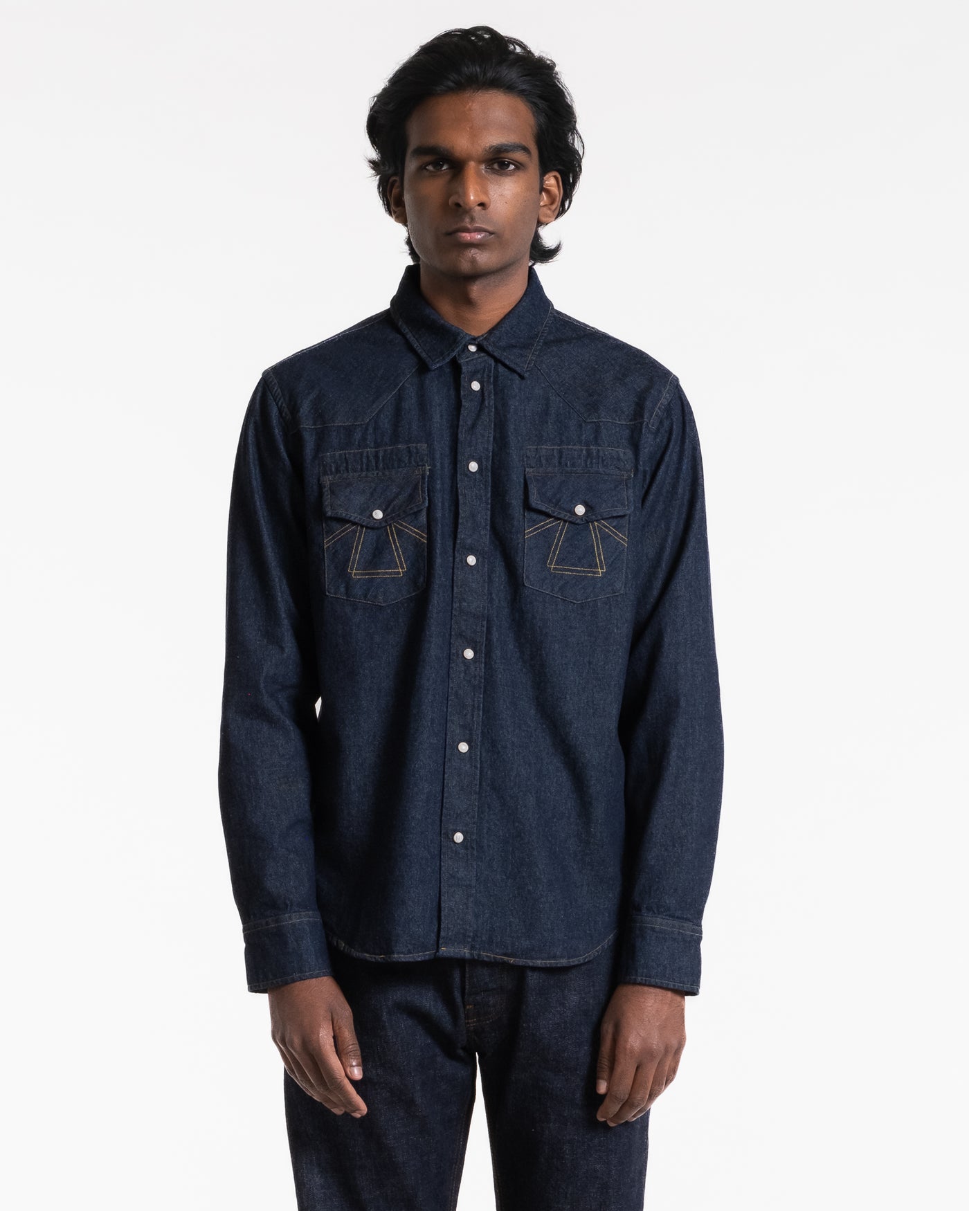 Western Shirt Texas Indigo