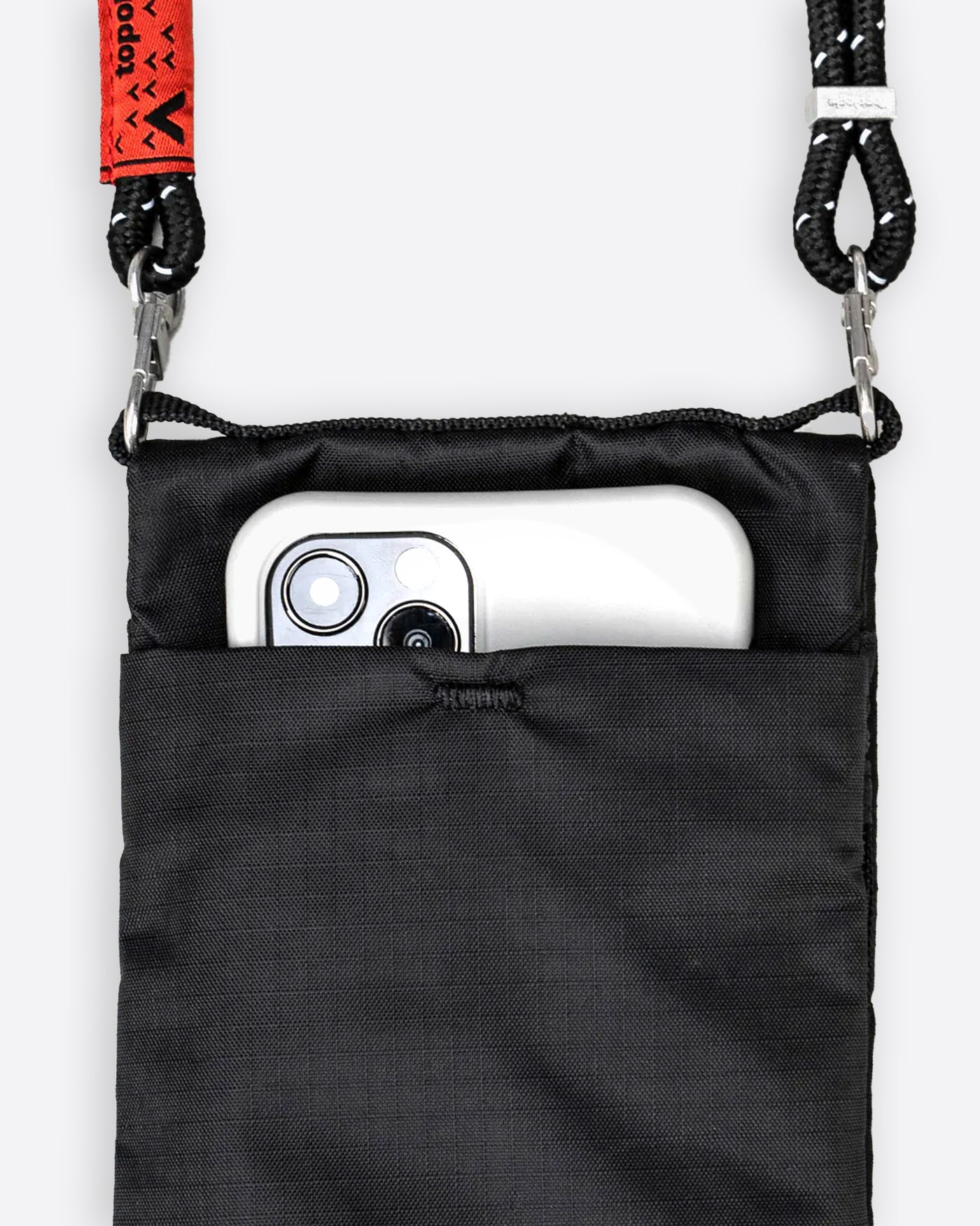 Topologie Wares Bags Phone Sacoche Black Tech + 8mm Rope Strap Black Reflective