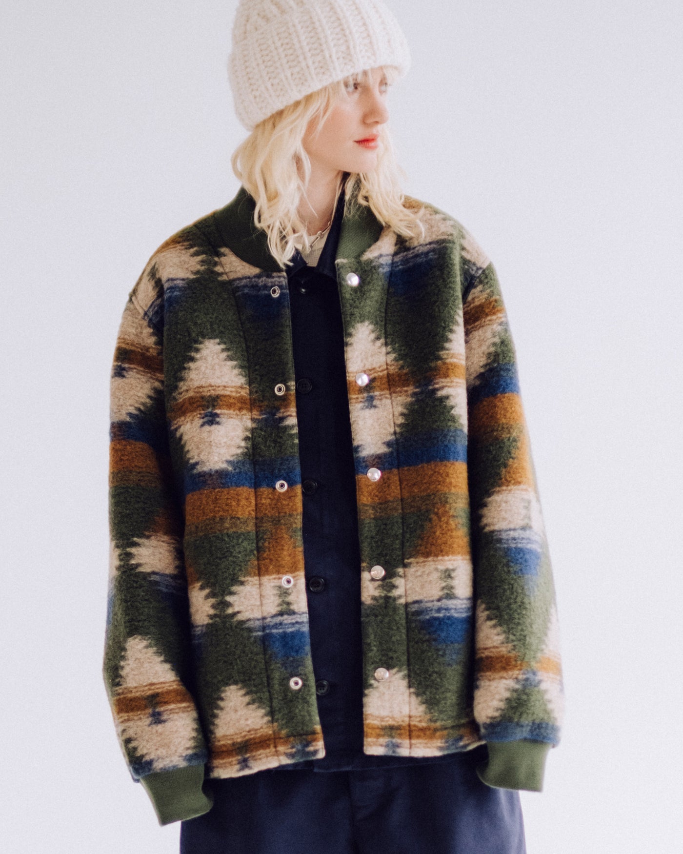 Field Jacket Desert Wool Green/Blue/Beige