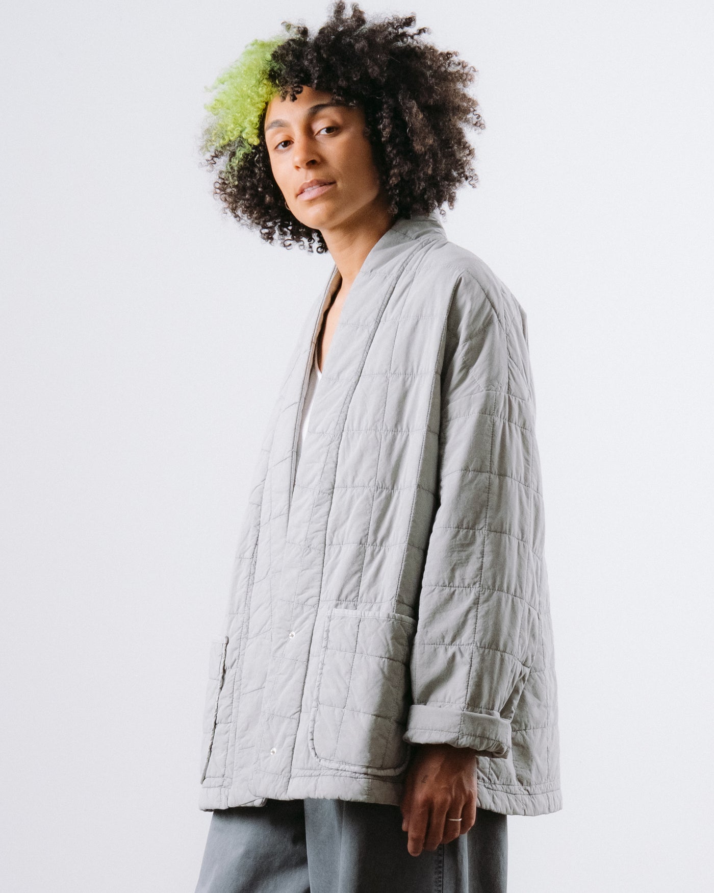 Edo Jacket Cotton Quilt Oyster