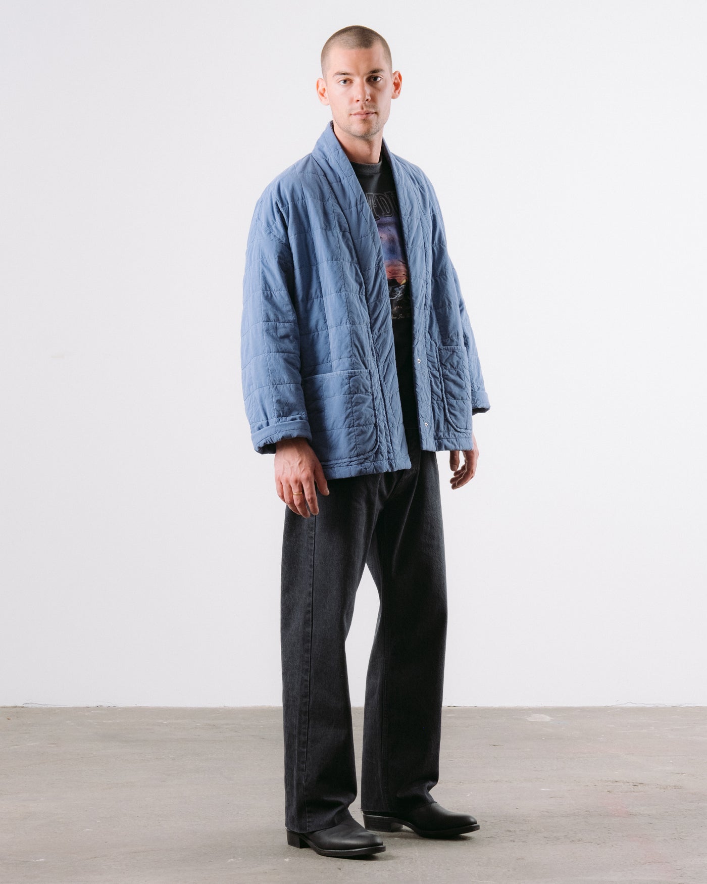 Edo Jacket Cotton Quilt Infinity Blue