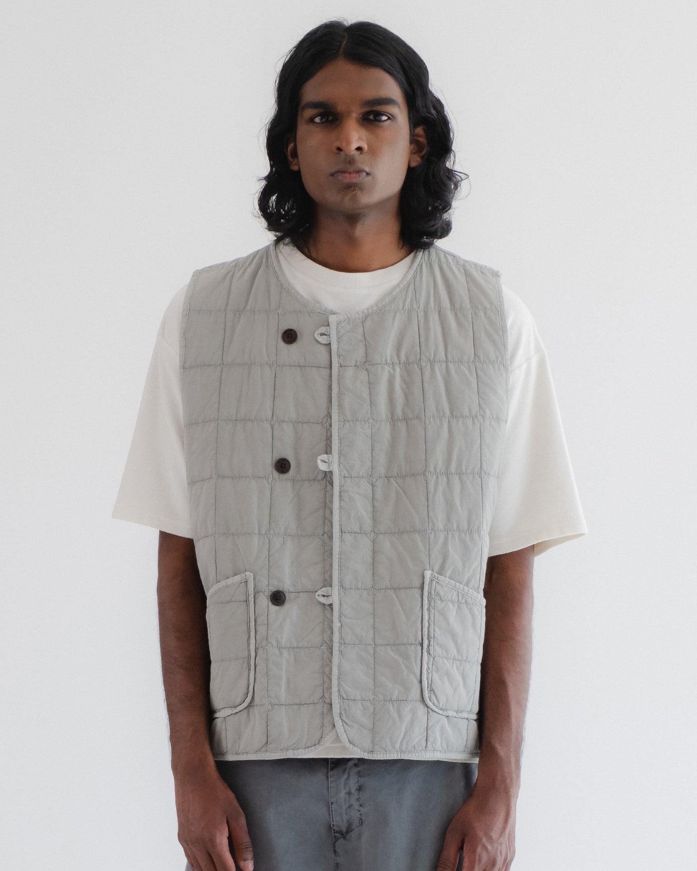 Battery Vest Cotton Quilt Oyster