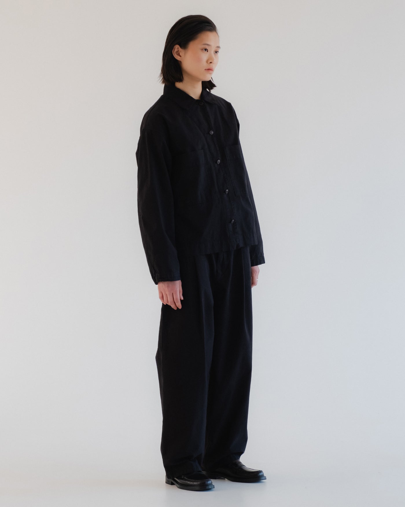 British Worker Cotton Linen Black