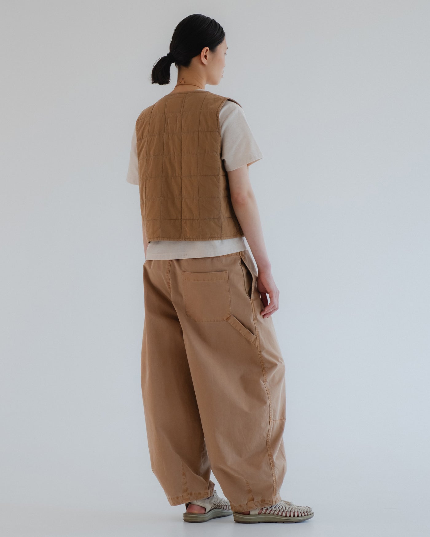 Sultan Pants Fine Broken Twill Almond