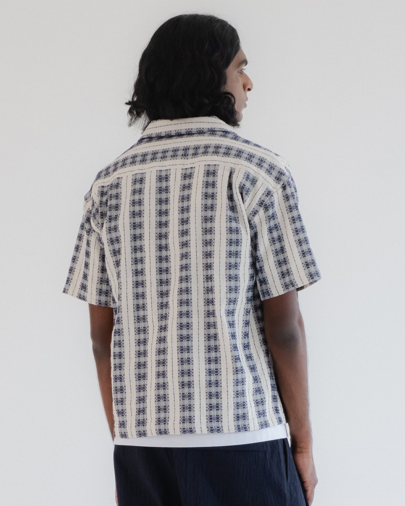 Aloha Shirt Beldi Jacquard Off White/Navy