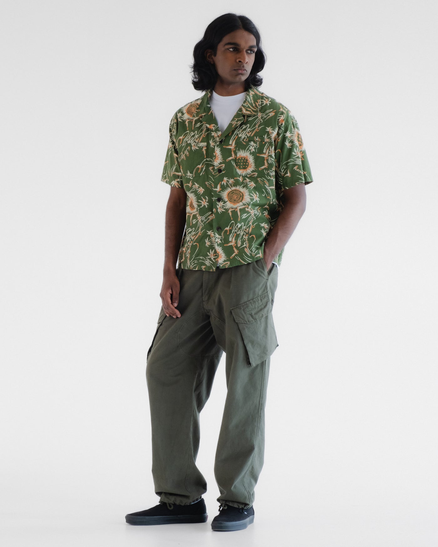 Aloha Shirt Casa Print Green