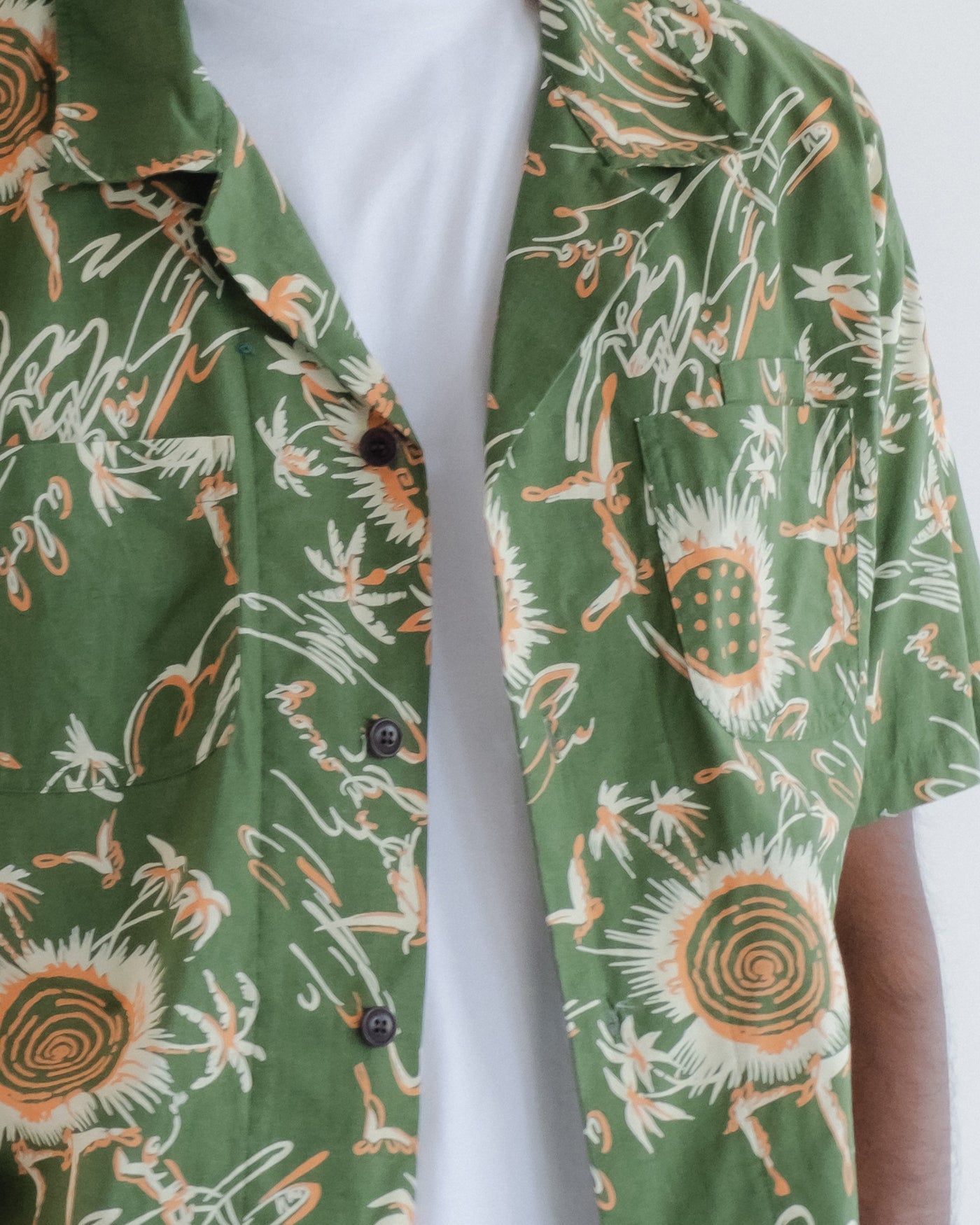 Aloha Shirt Casa Print Green