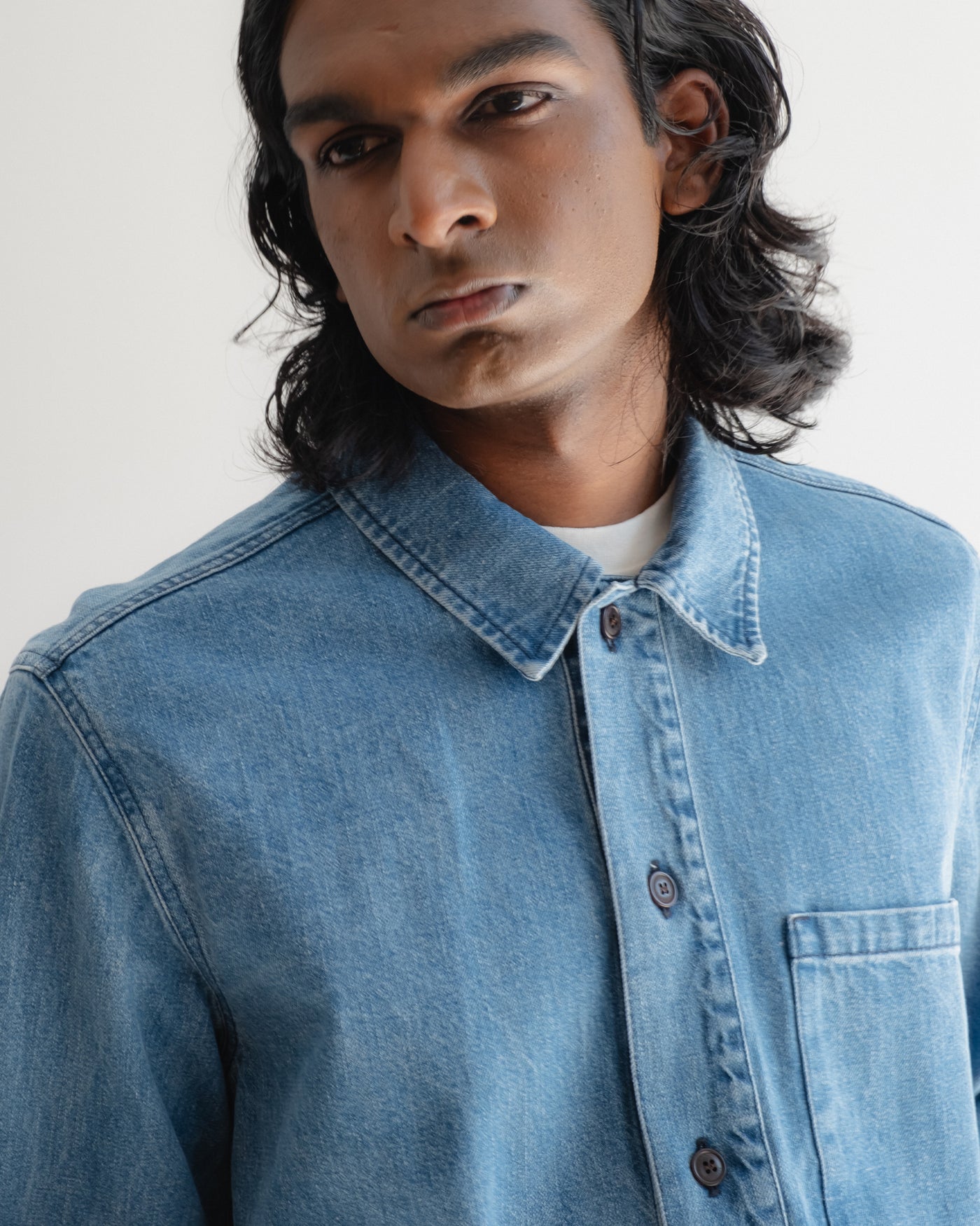 Fisherman Shirt Delhi Denim Bleach Wash