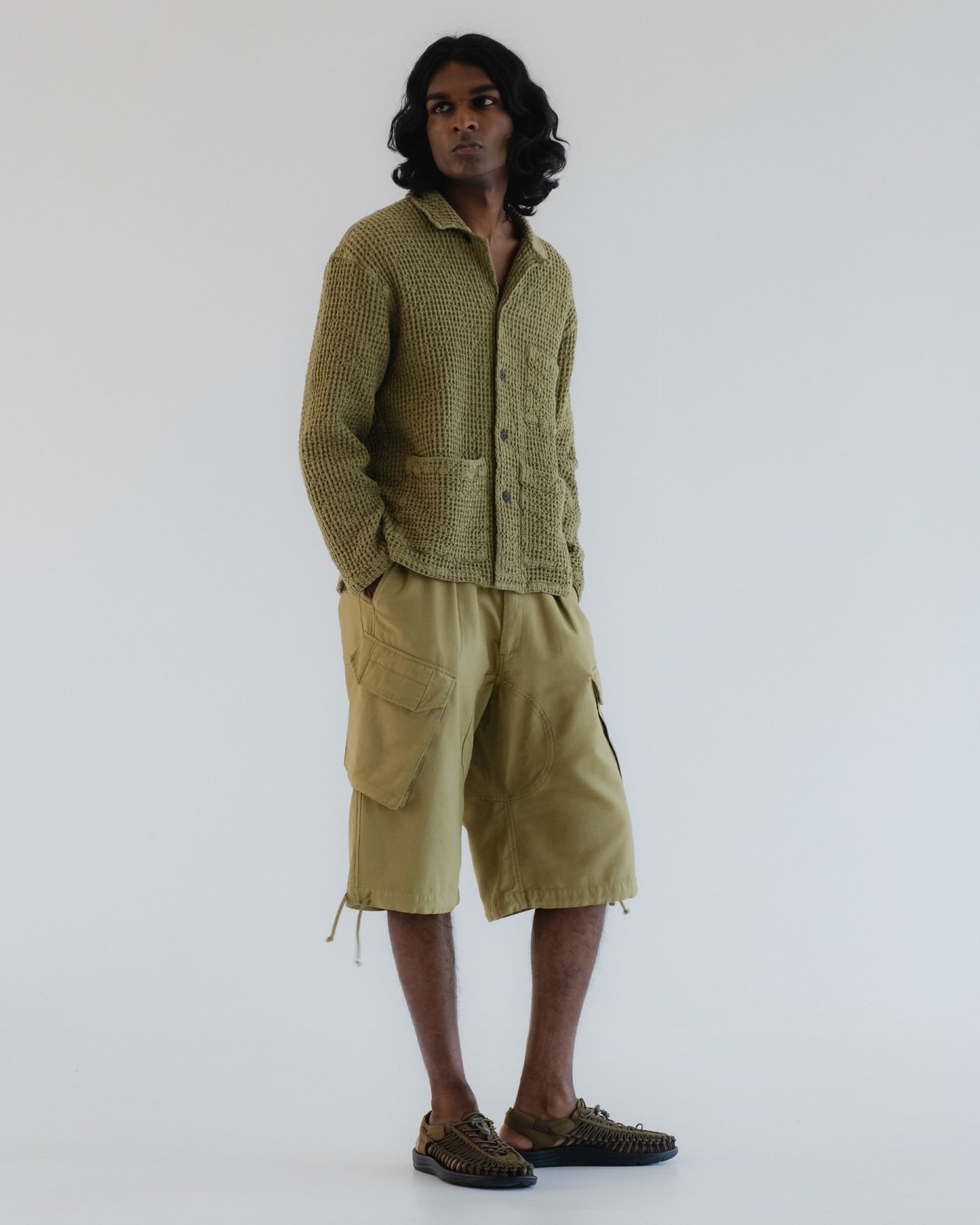 Cabana Shirt Chickpea Cotton Cedar