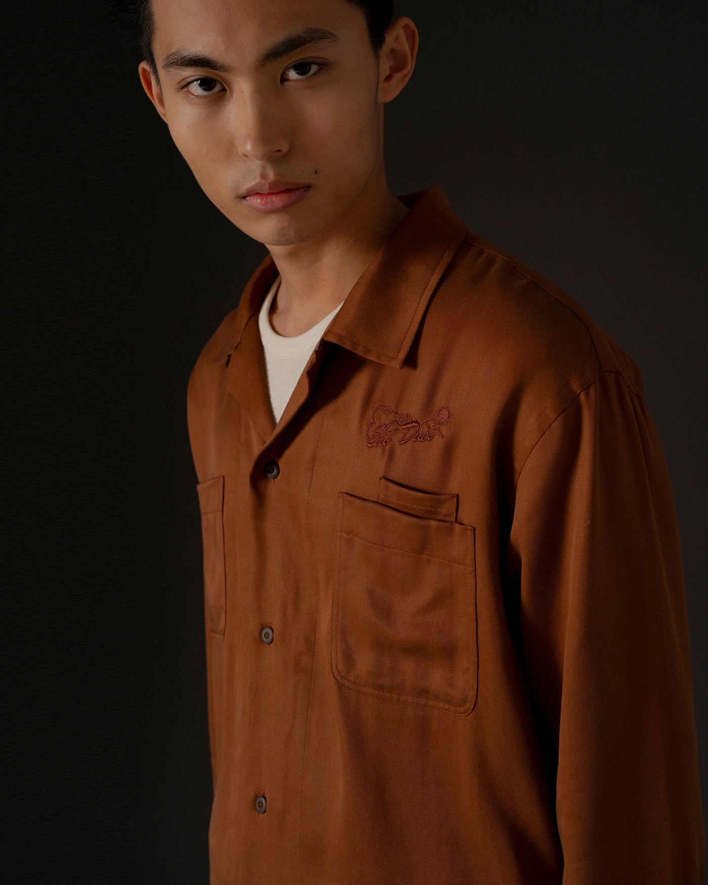 Havana Shirt Tencel Twill Brown