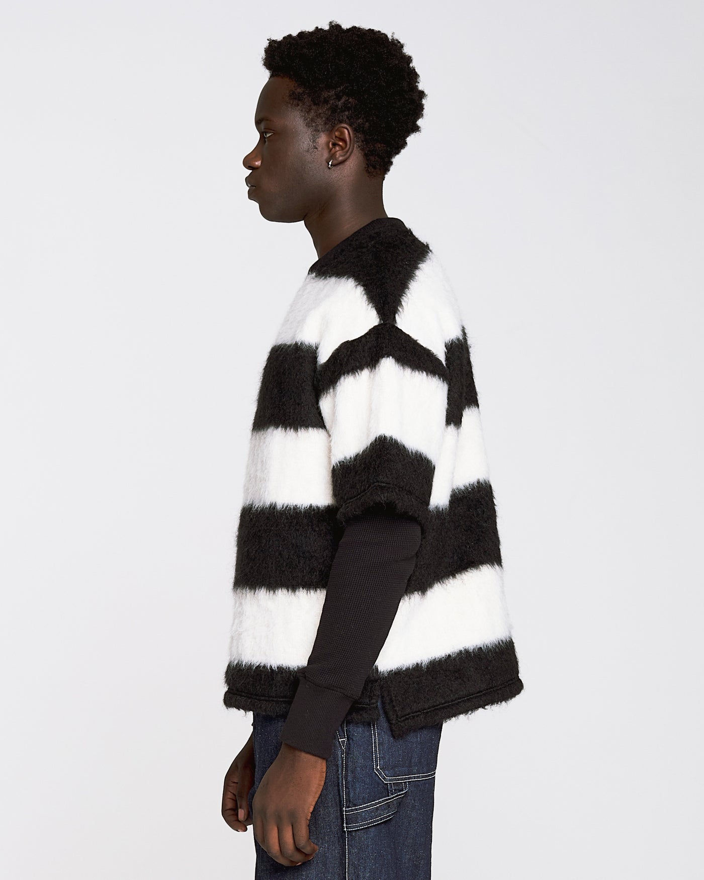 Big T Mohair Stripes Black/White