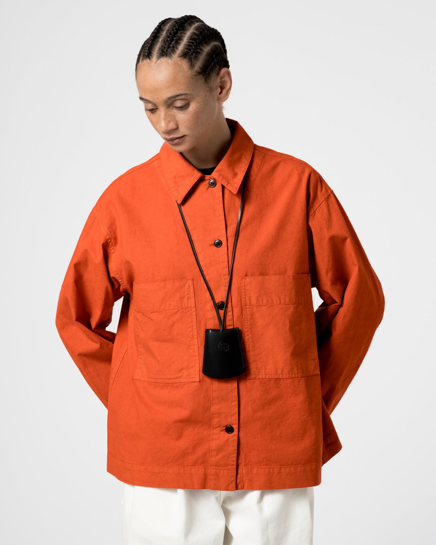 Picasso Shirt Cotton Linen Tangerine