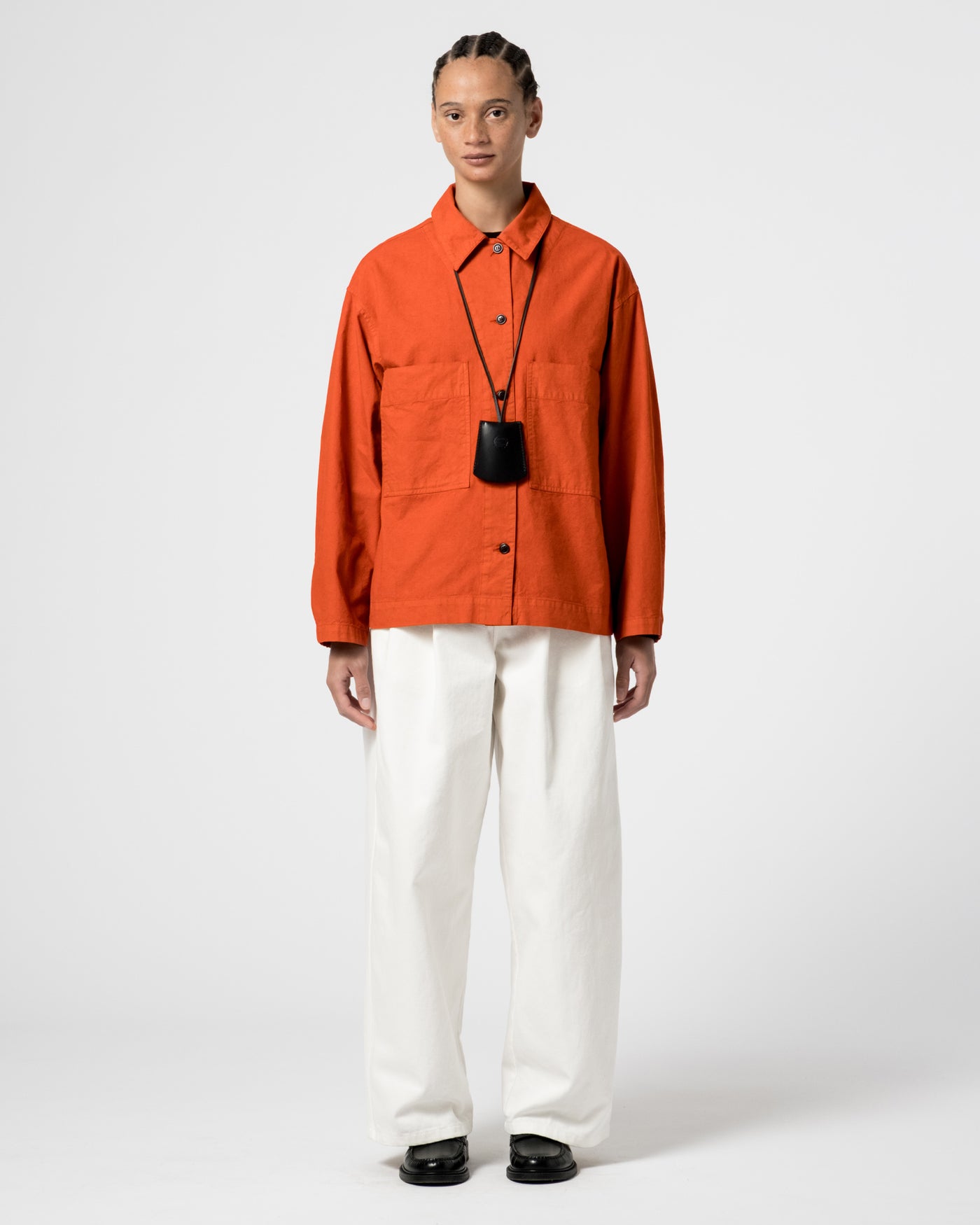 Picasso Shirt Cotton Linen Tangerine