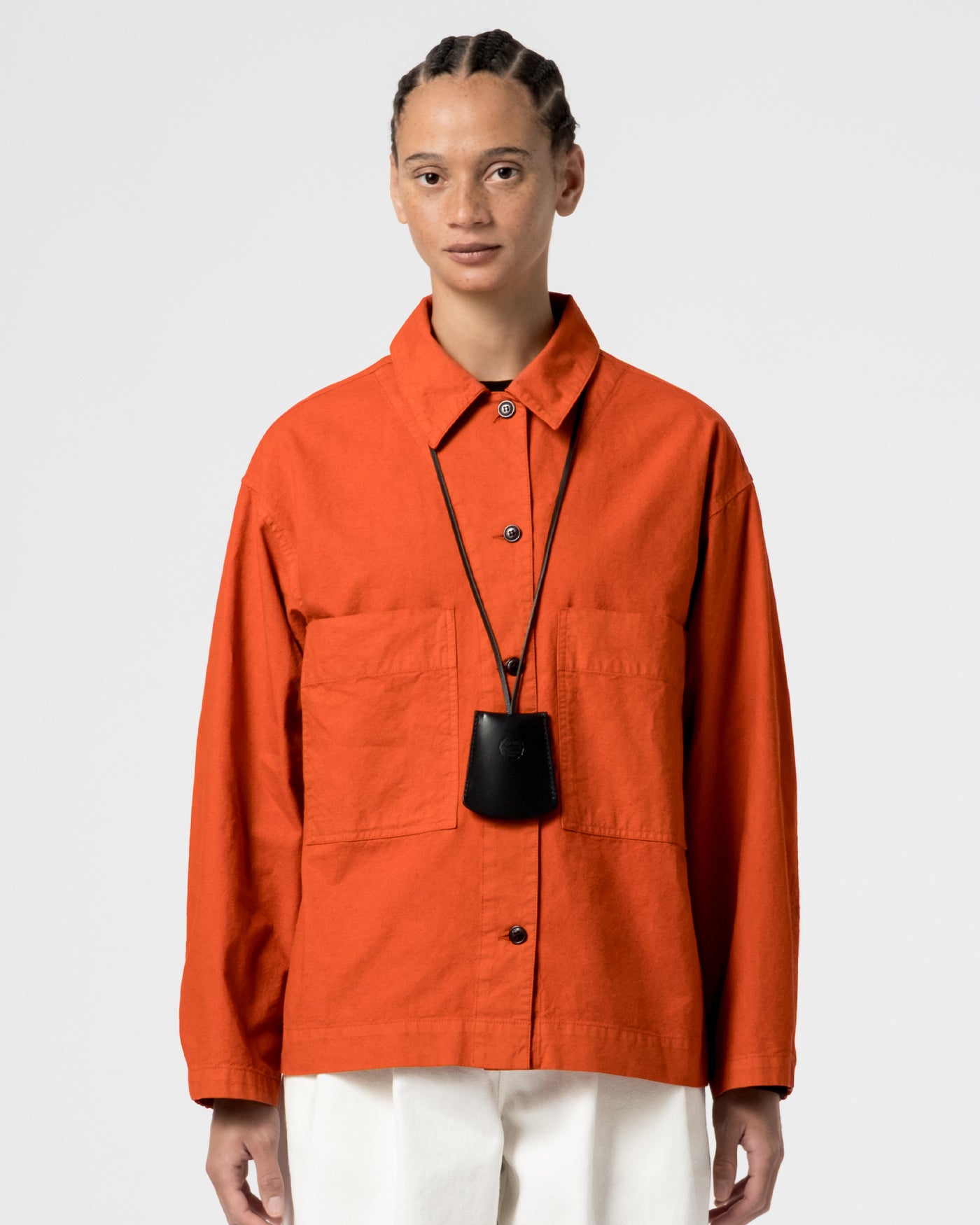 Picasso Shirt Cotton Linen Tangerine