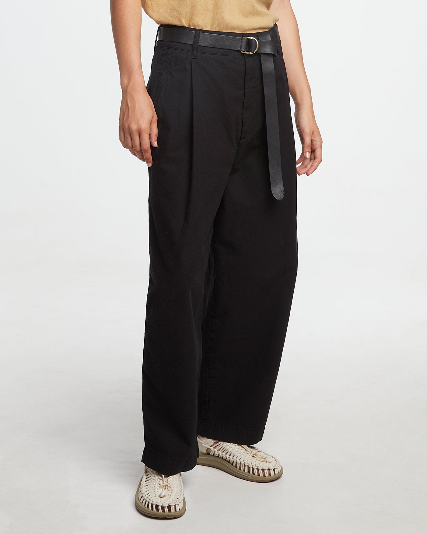 G.o.D British Worker Pants Cotton Linen Black