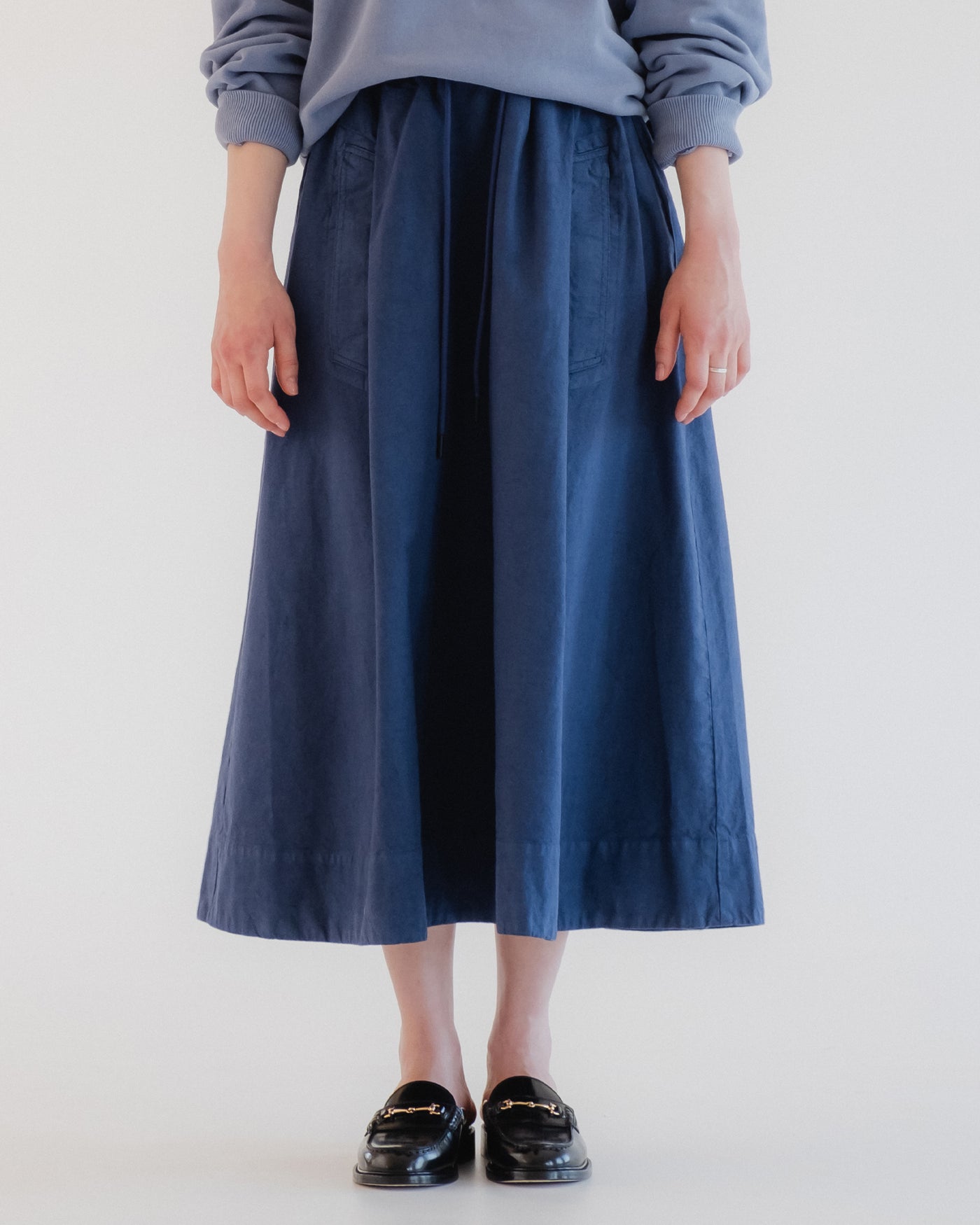 G.o.D Meadow Skirt Cotton Linen Infinity Blue