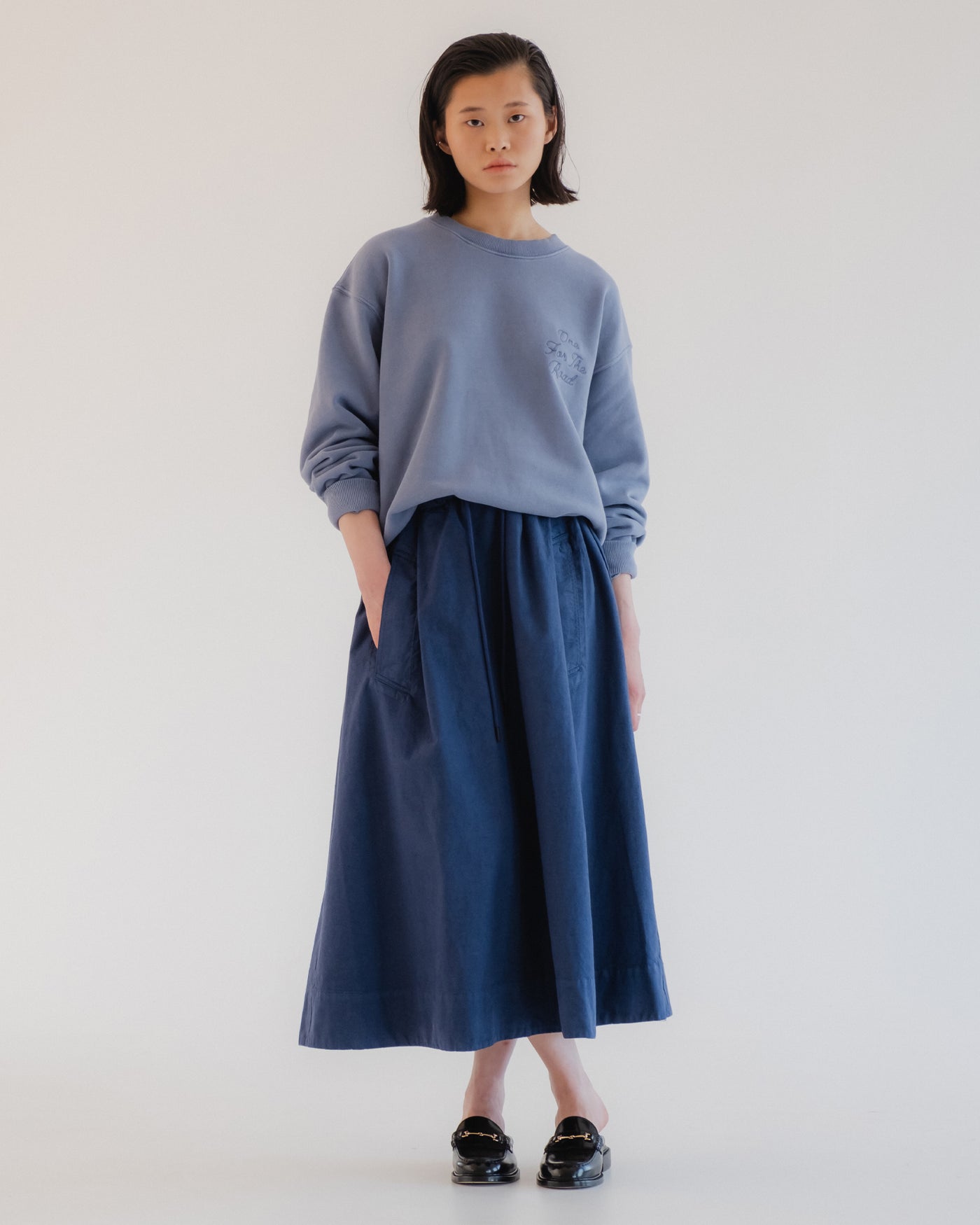 G.o.D Meadow Skirt Cotton Linen Infinity Blue