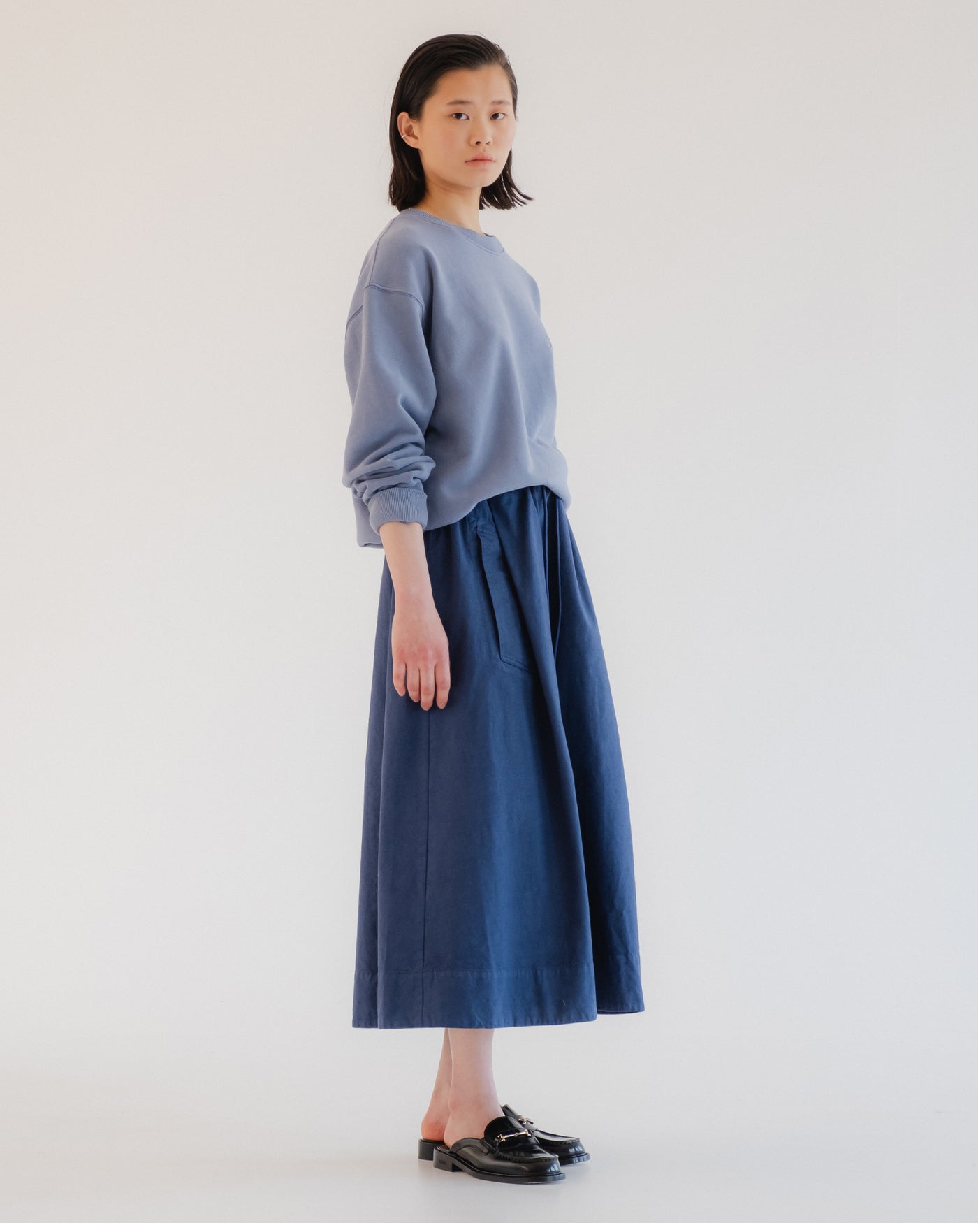 G.o.D Meadow Skirt Cotton Linen Infinity Blue