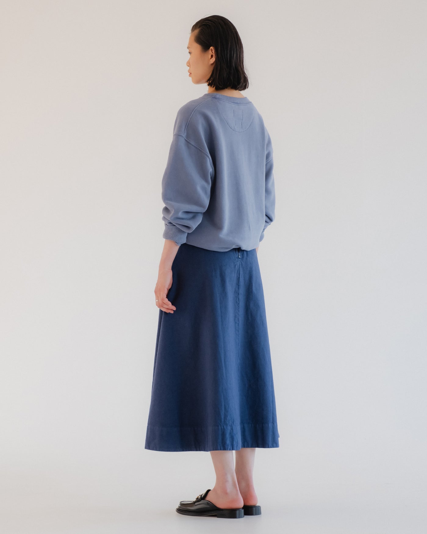 G.o.D Meadow Skirt Cotton Linen Infinity Blue