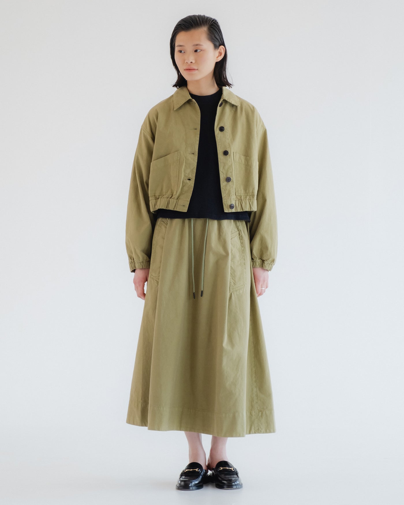 G.o.D Meadow Skirt Cotton Linen Cedar