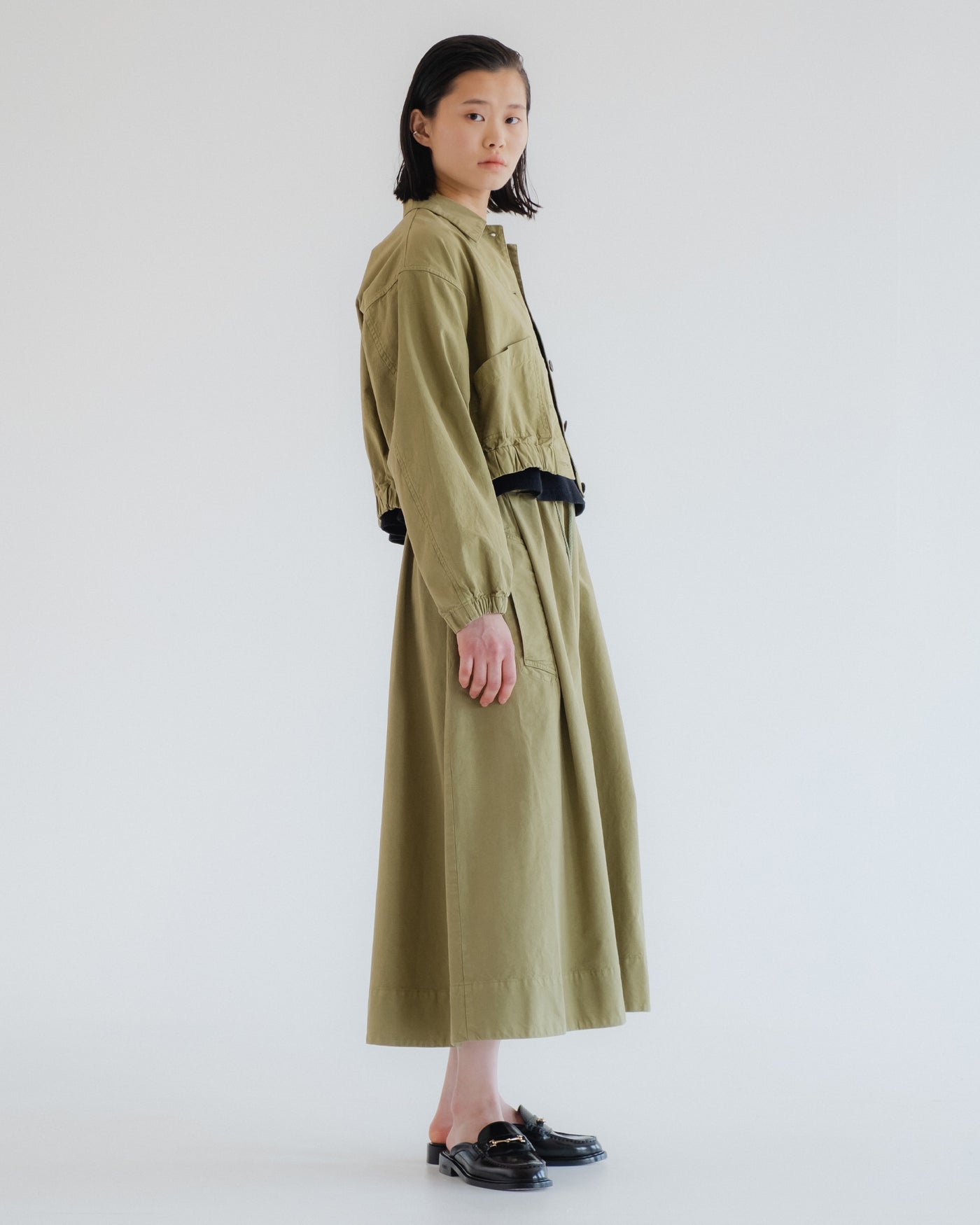 G.o.D Meadow Skirt Cotton Linen Cedar