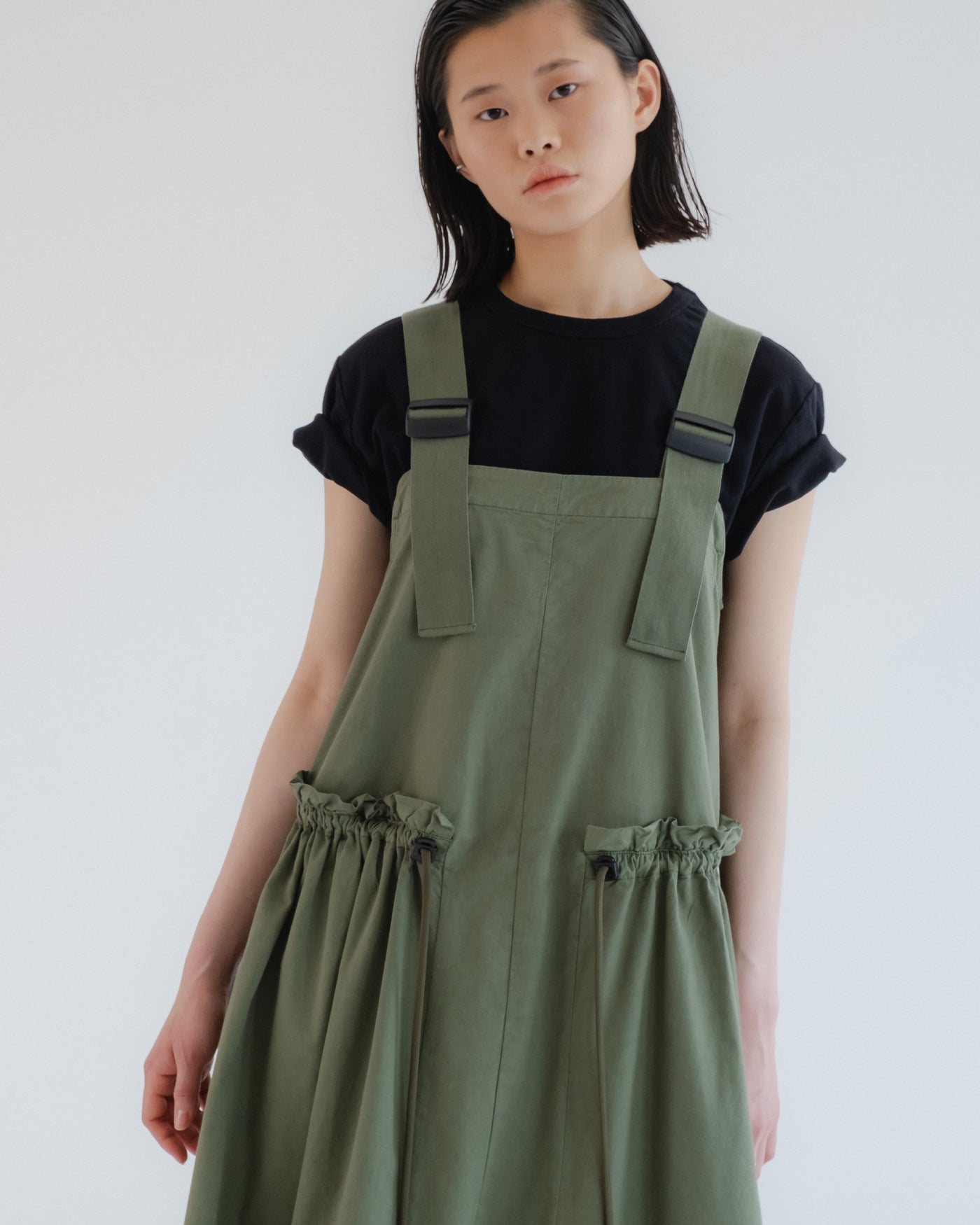 G.o.D Sun Dress Light Cotton Drill Litchen