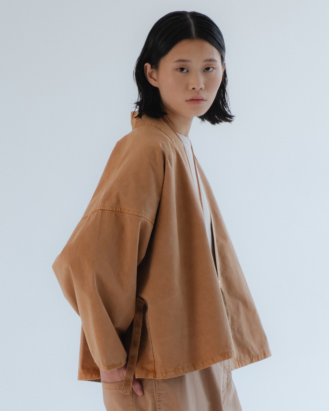 G.o.D Kimono Fine Broken Twill Almond