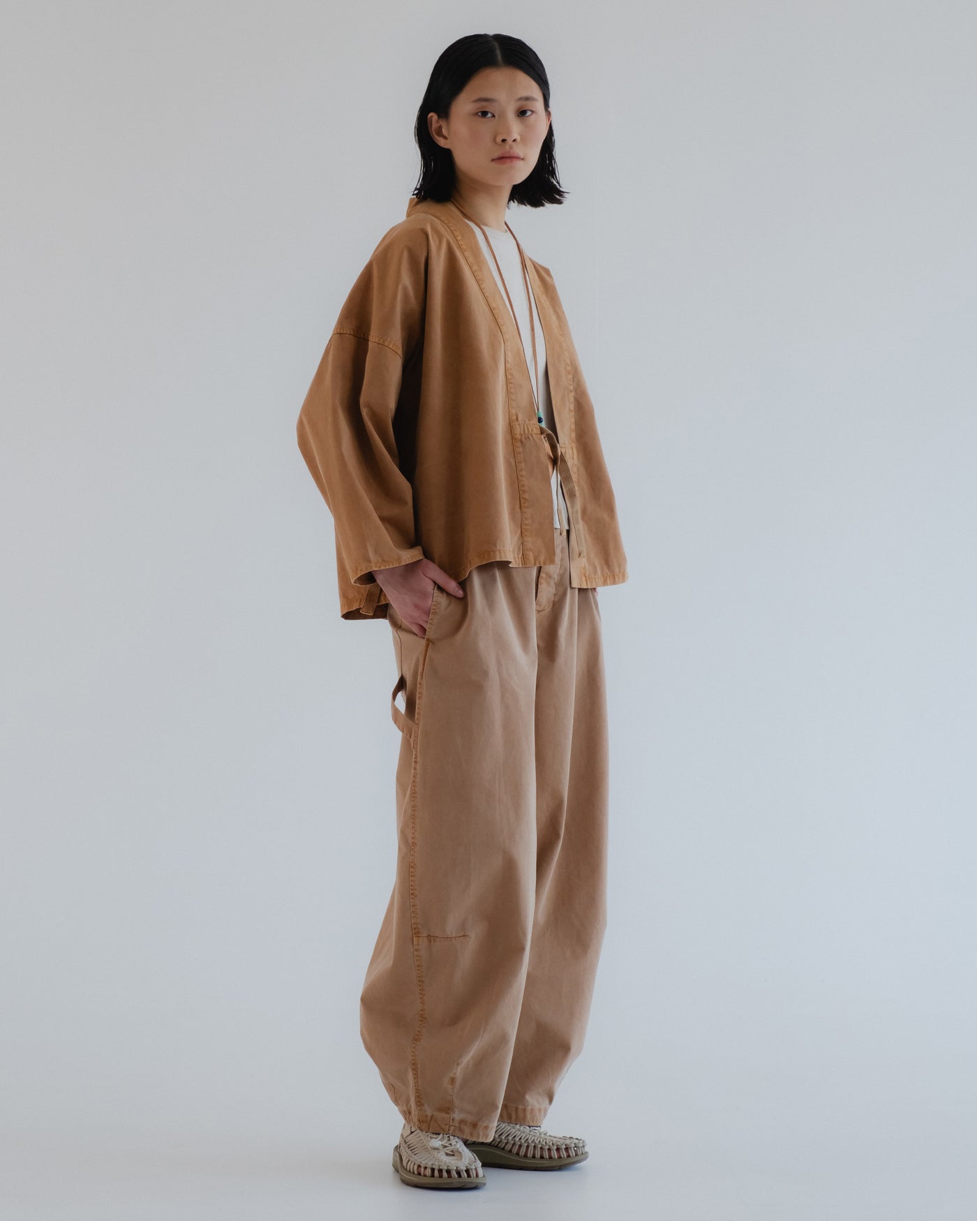 G.o.D Kimono Fine Broken Twill Almond