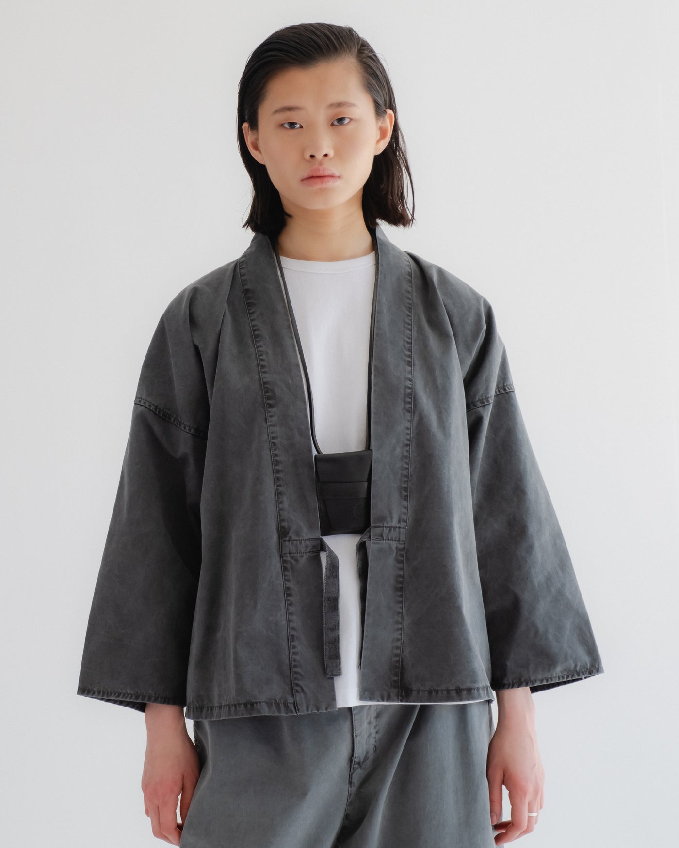 G.o.D Kimono Fine Broken Twill Asphalt