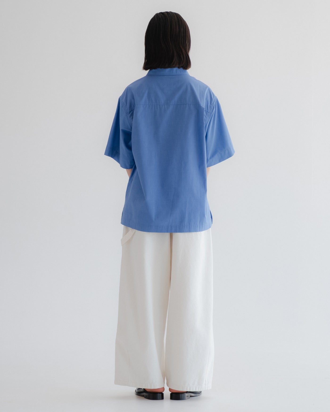 Okinawa Shirt Blue Sea Cotton Blue