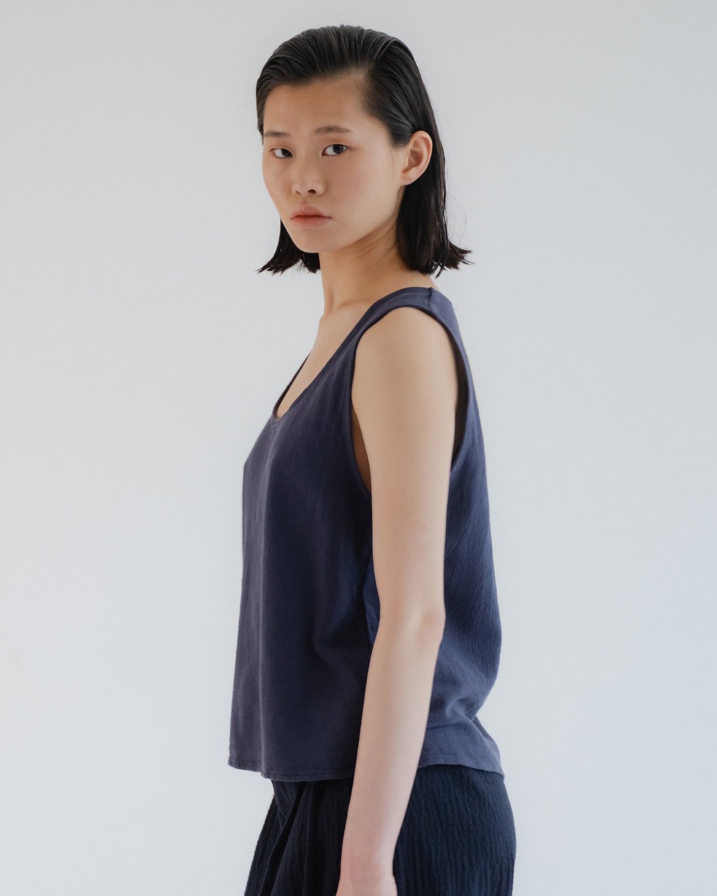 G.o.D Tank Top Gazebo Cotton Navy