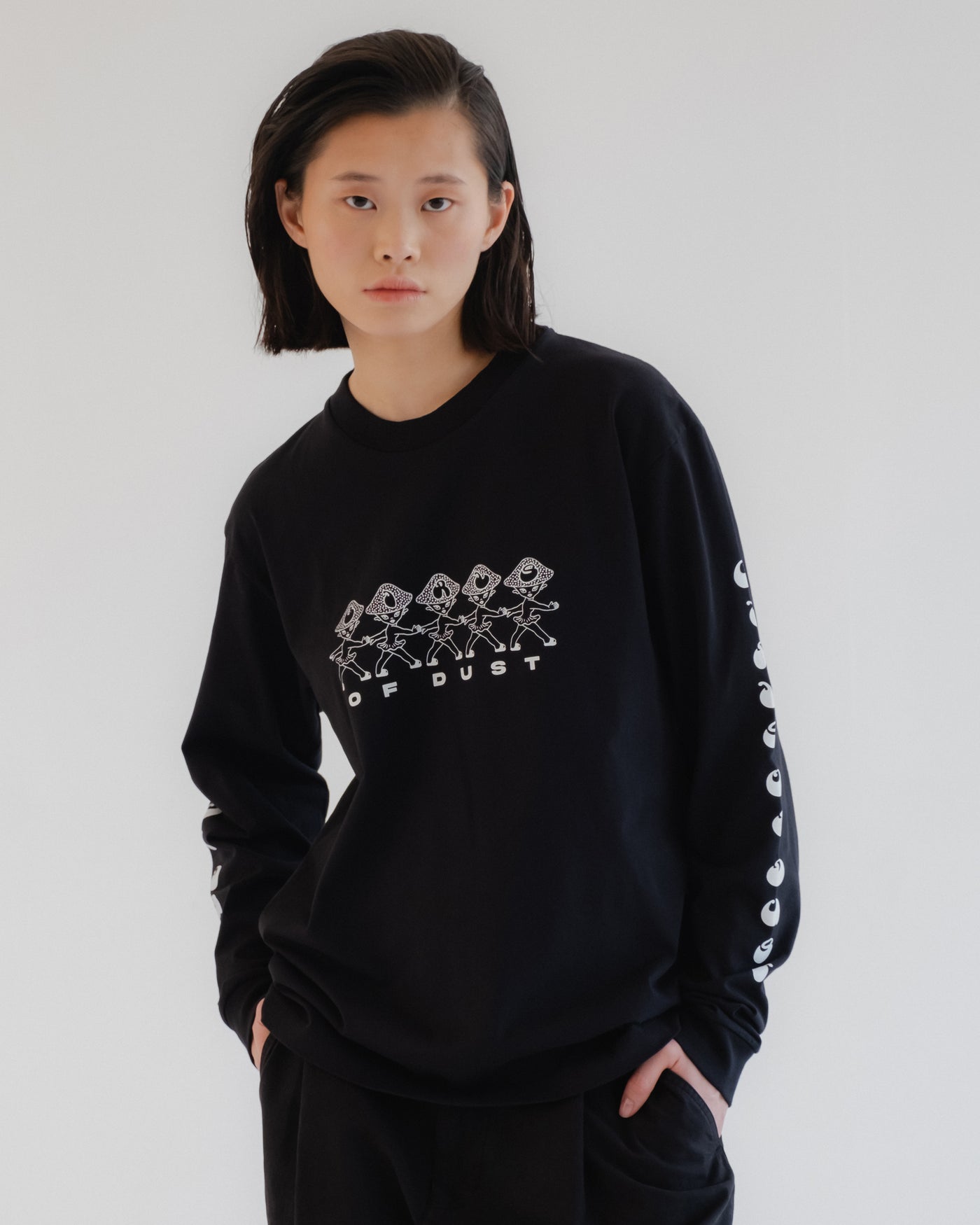 G.o.D Mushroom Long Sleeve T Basic Jersey Black