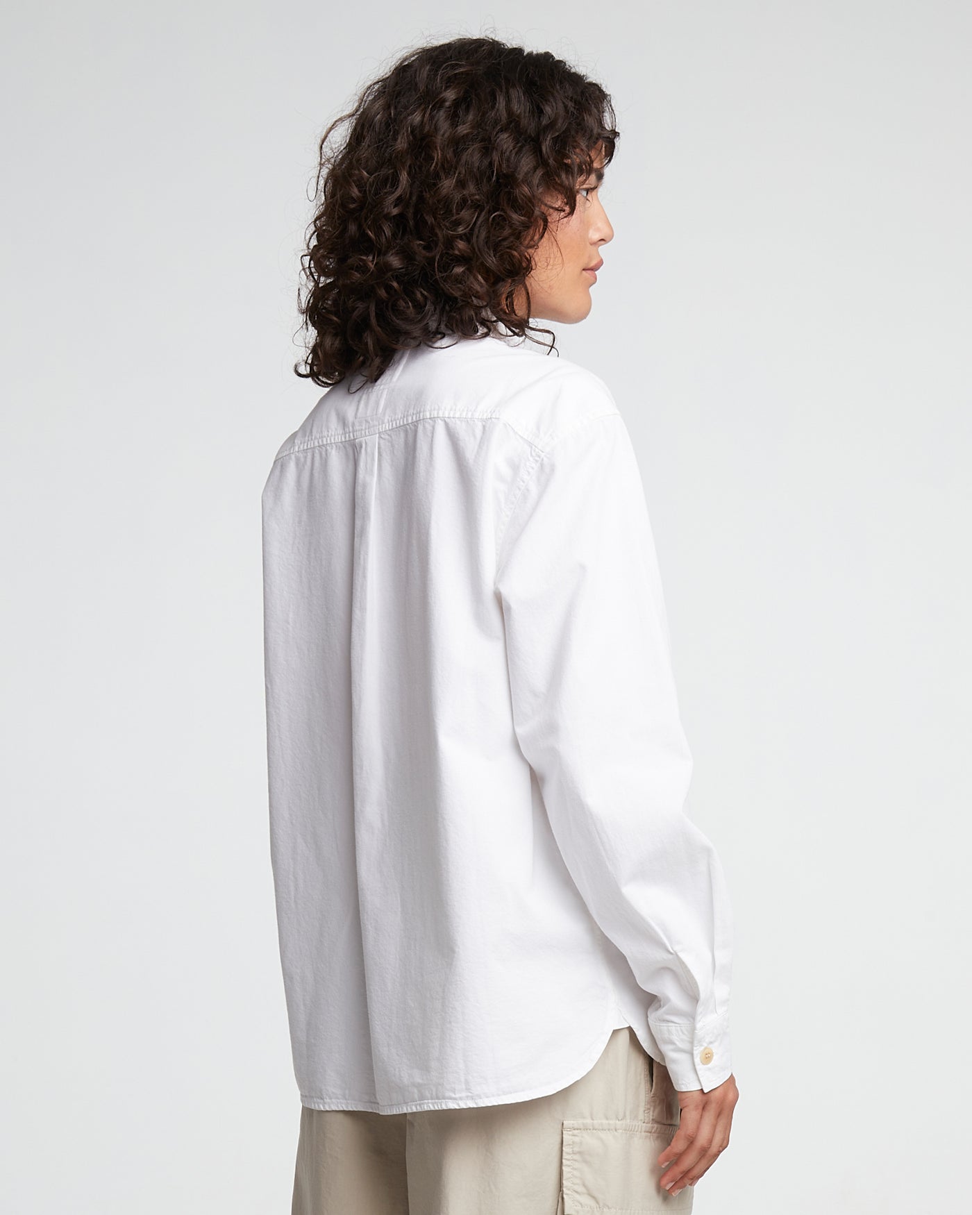 G.o.D Noguchi Shirt Light Cotton Drill White