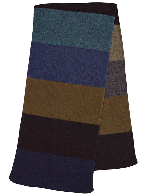 JG Brushed Colour Block Scarf Dark